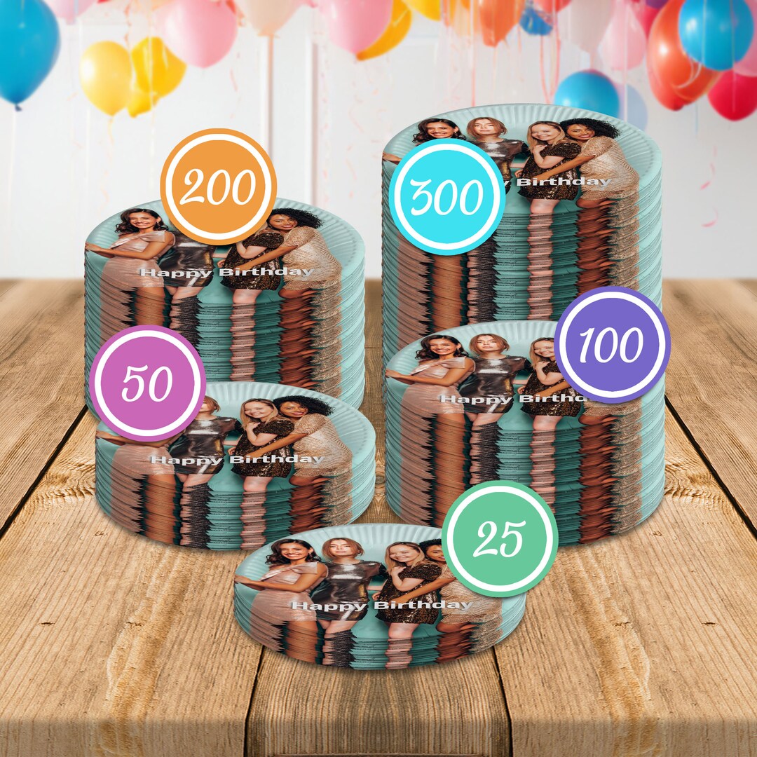 Custom Party Plates Personalized Paper Plates Birthday Wedding Custom party plates personalized paper plates birthday wedding