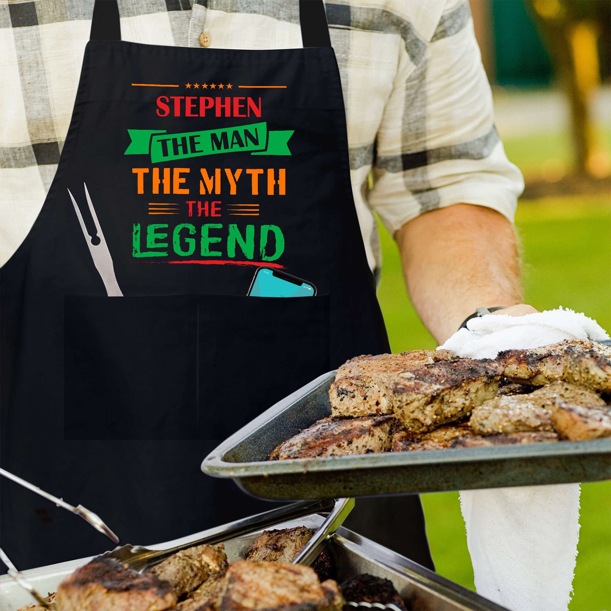 Grembiule Da Barbecue Da Uomo, Divertente Grembiule Da Cucina In