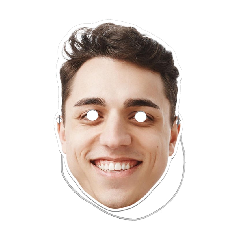 (Set of 2pcs)Ready To Wear Personalized Photo Face Masks, Cutout Head Custom Personalized Funny Adult Party Games, Men Women Birthday Hen Party Stag Do