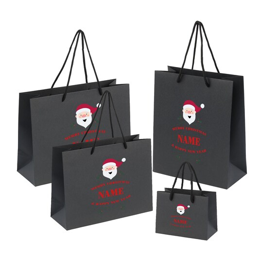 Black christmas gift bags hot sale