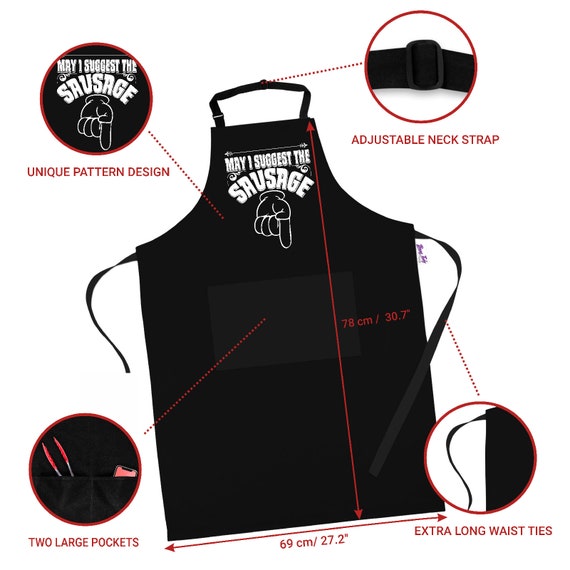  Bang Tidy Clothing Funny Apron Cooking Gifts for Men, Grilling  BBQ Grill Cooks Chef Aprons 2 Pockets Cotton, Dad Gifts: Home & Kitchen