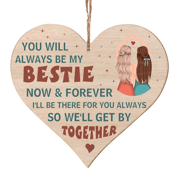 Best Friendship Gifts for Women Wooden Hearts Plaques Hanging