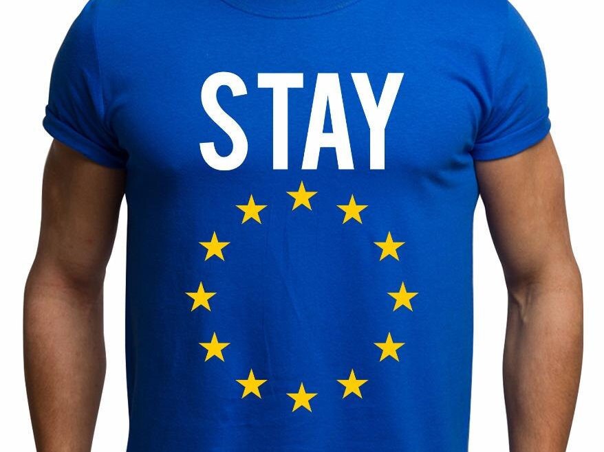 Image of Men’S Stay in Eu Referendum T Shirt Vote in Europe Brexit Shirt