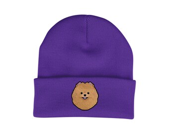 Pomeranian Spitz Beanie Hat Dog Lovers Gifts for Women Winter