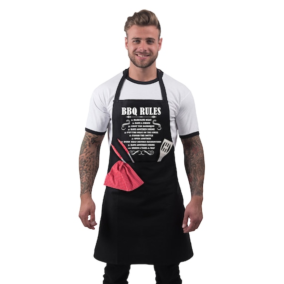 Bbq apron for men, apron funny, bbq apron, aprons with pockets -  Grillfather