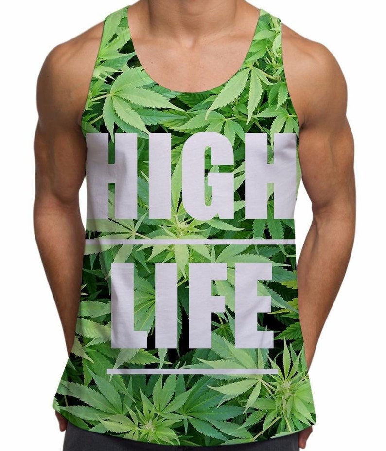 Cannabis Weed Mens Holiday Tank Top Vest Festival Clothing Etsy