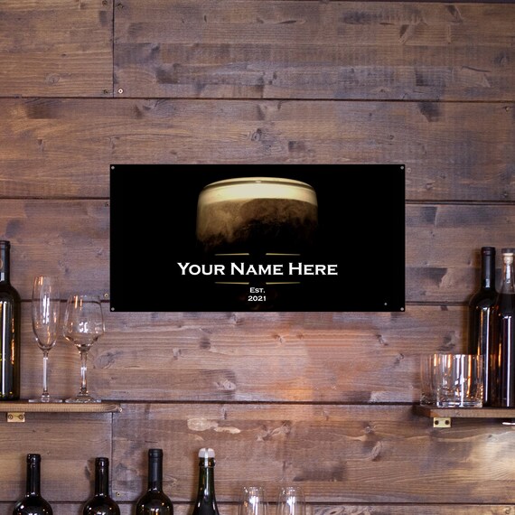 Personalised Bar Sign for Home Bar Gifts Metal Signs Tin Etsy UK