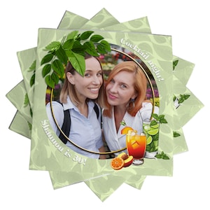 Tovaglioli con foto personalizzati, tovaglioli di carta usa e getta personalizzati per feste di compleanno e cocktail party di qualsiasi età