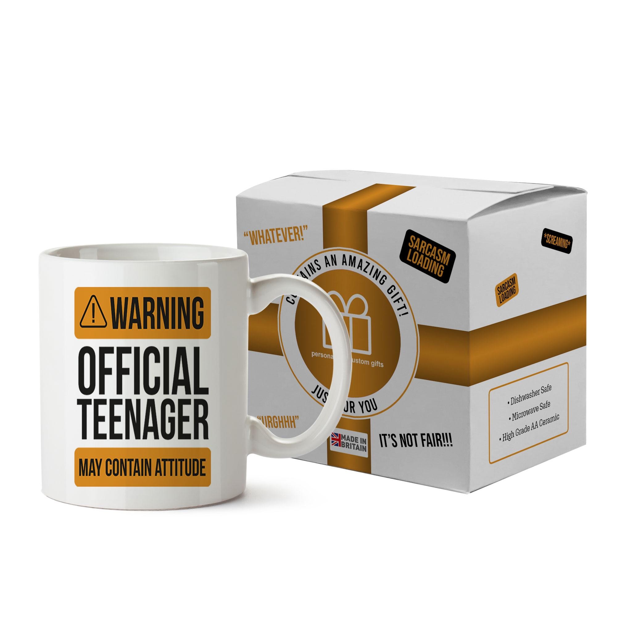 Official Teenager Hot chocolate Mug - 13th Birthday Gift For Brother, Son, Nephew - Funny Mugs for Teenage Boys and Girls