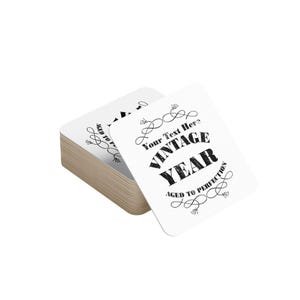 Posavasos de cerveza personalizados, posavasos para cumpleaños, decoraciones para mesas de fiesta - cartón cuadrado