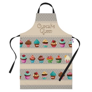 Personalised Cupcake Apron Baking Apron for Women Men Custom Candy Baking Apron Variety Cupcakes image 5