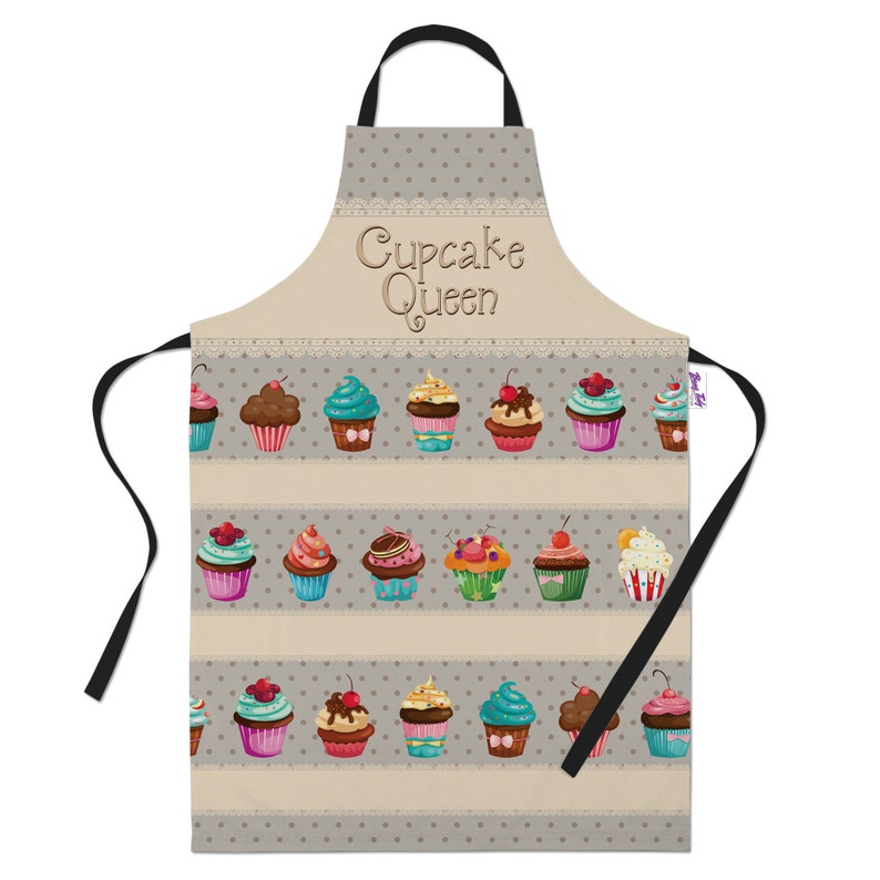 Personalised Cupcake Apron Baking Apron for Women Men Custom Candy Baking Apron Variety Cupcakes image 5