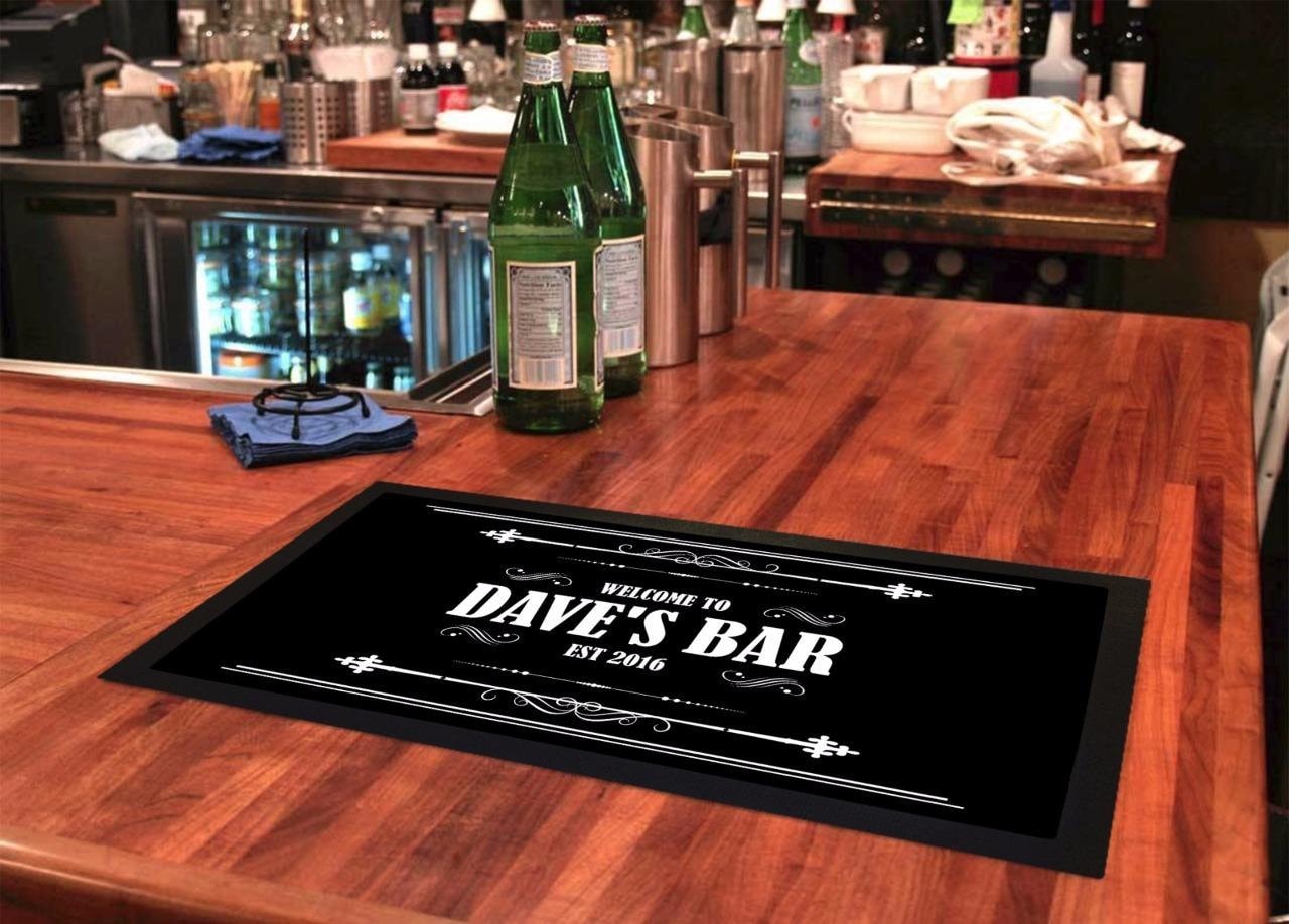 Personalized Bar Runner bar mat bar runner Bar Mats Etsy