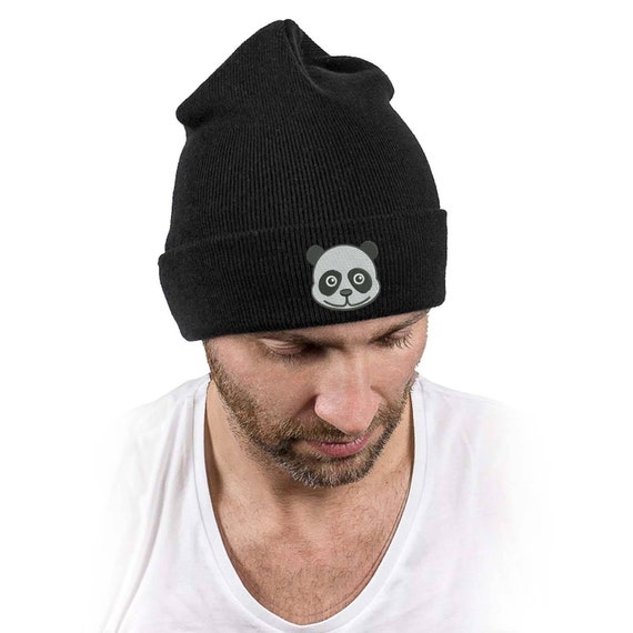 Cute Panda Beanie Panda Face Knitted 