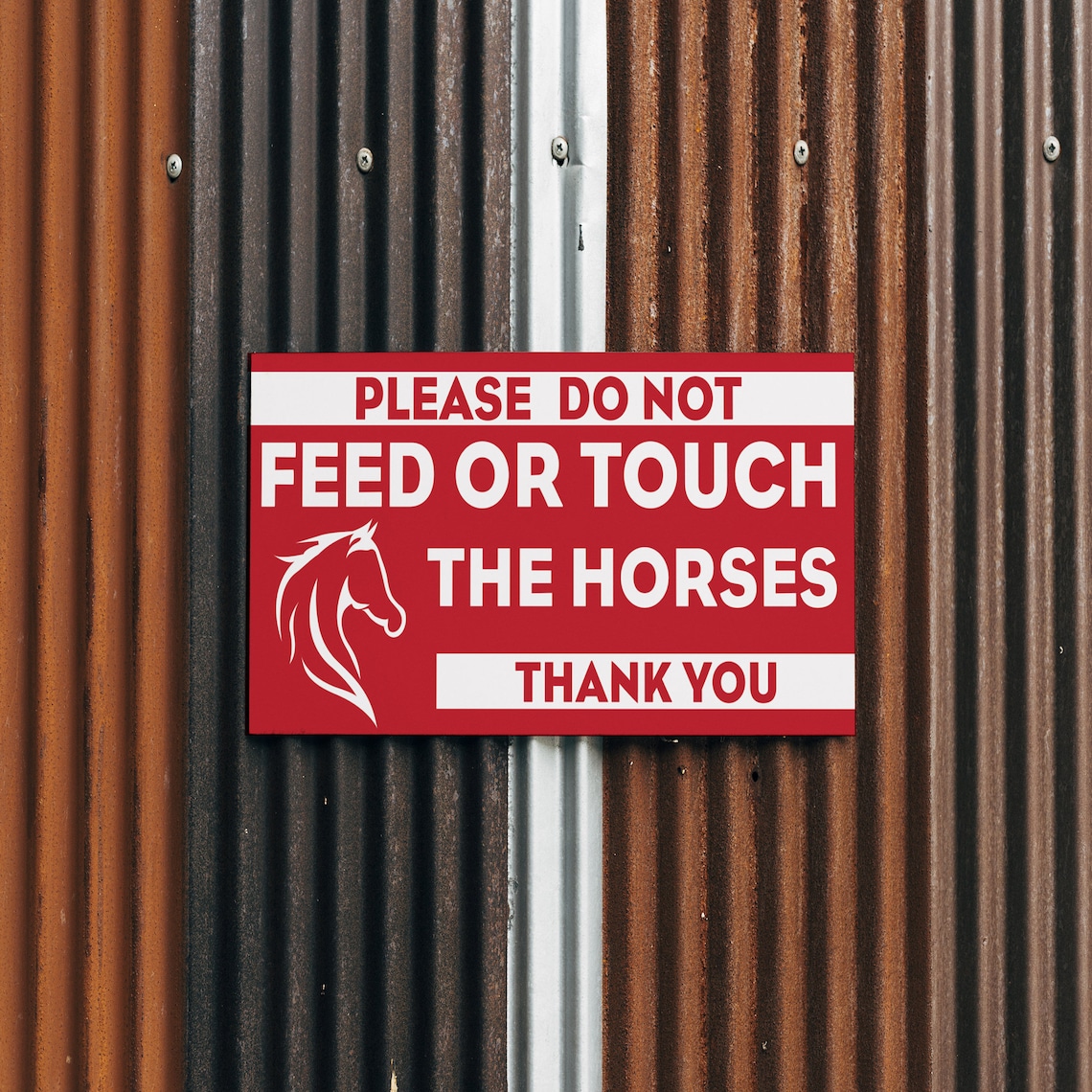 Do Not Feed the Horses Metal Sign Metal Wall Signs Tin Etsy