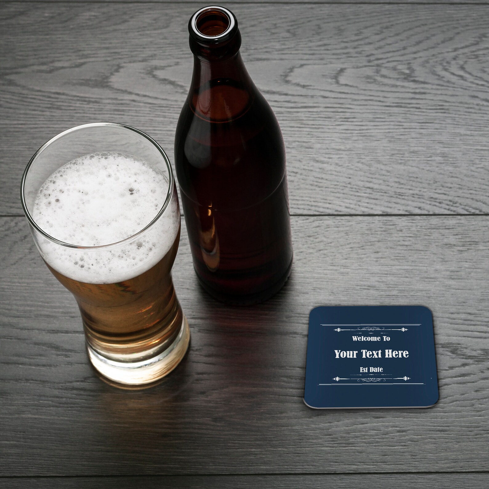 Personalised Set Of Six Beer Mats | – Oakdene Designs