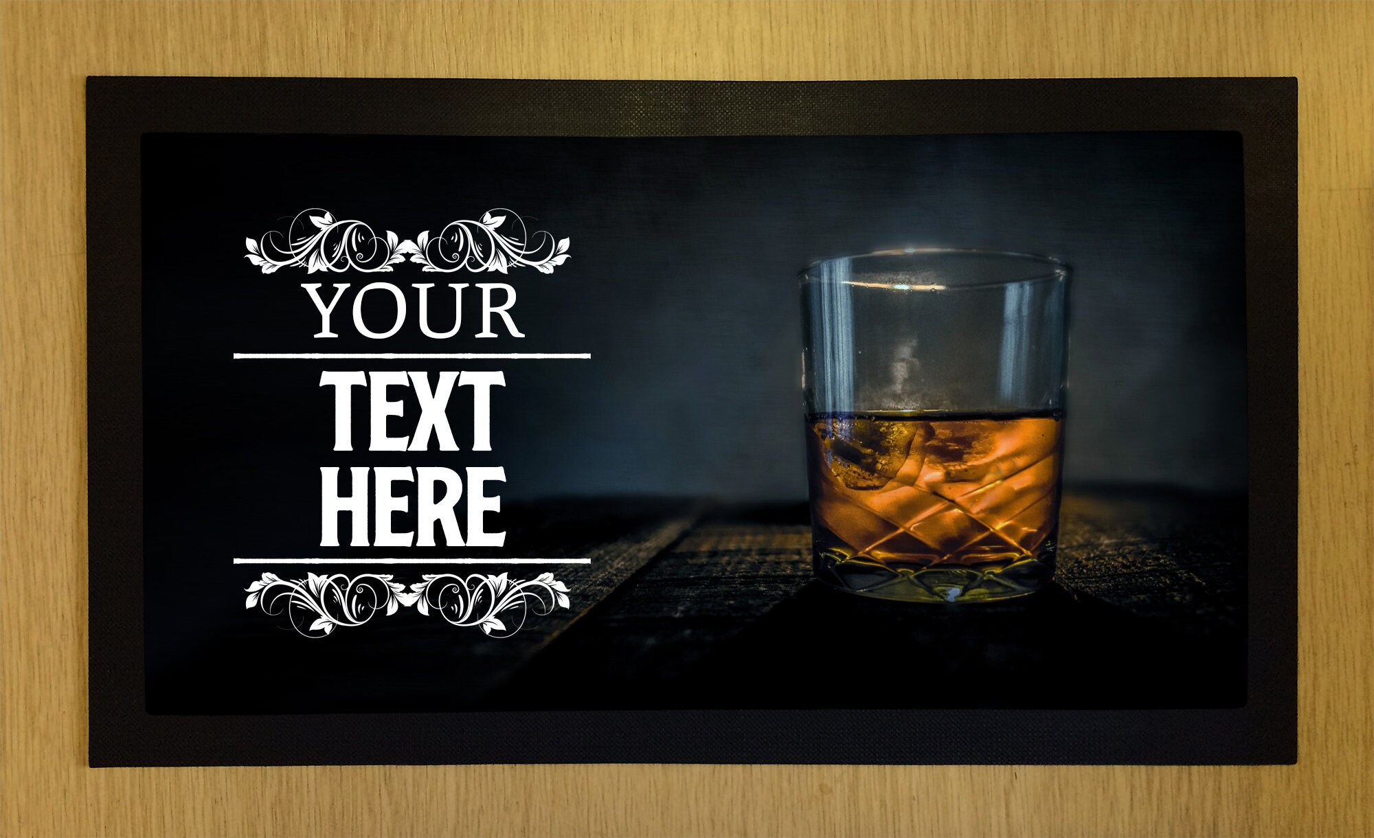 Novelty Beer Gifts for Home Bars Whiskey Cigar Details about   Personalized Bar Runner Mat 