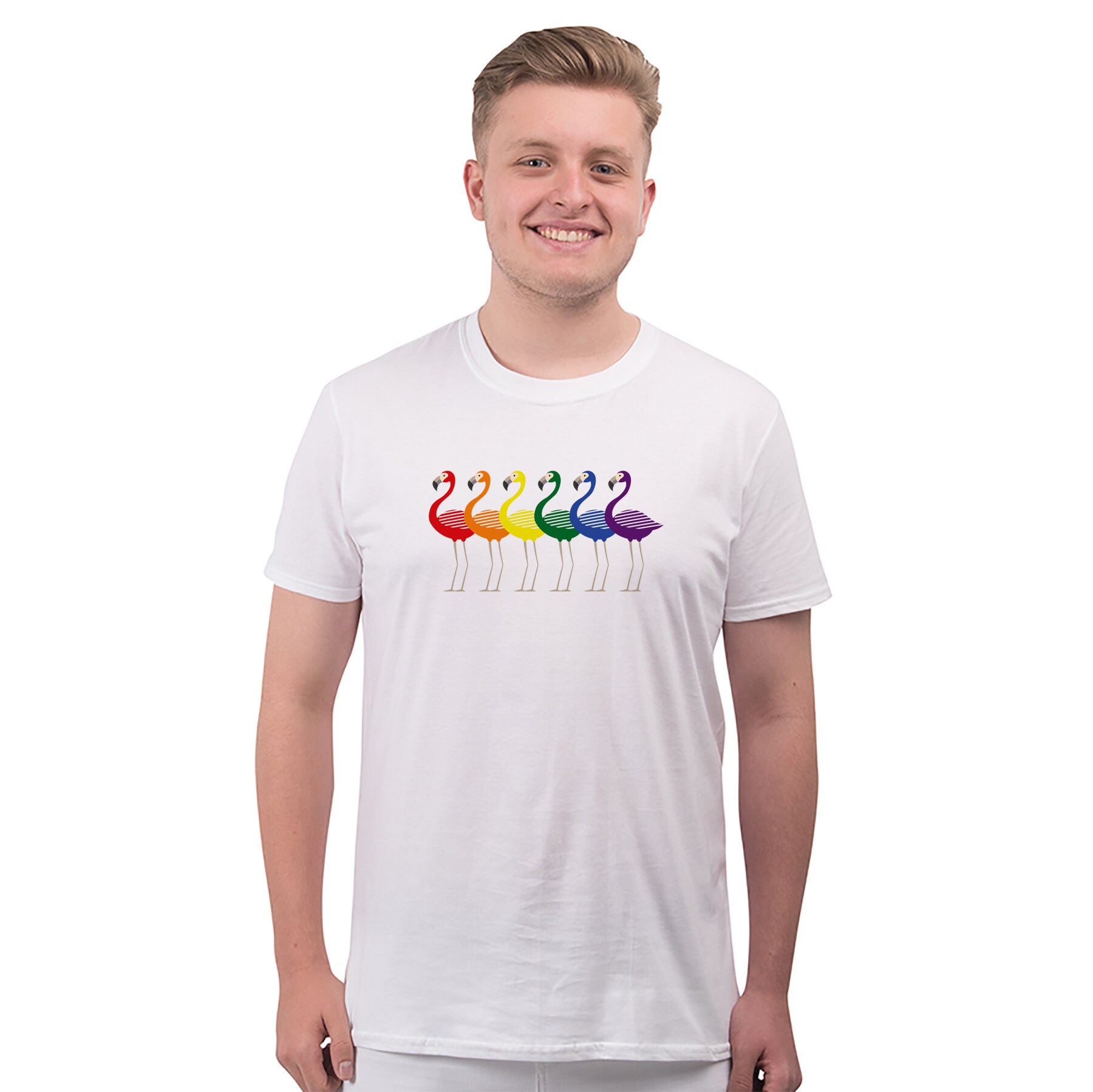 Image of Gay Pride Shirt | Outfit - Rainbow Flamingo Lgbtq