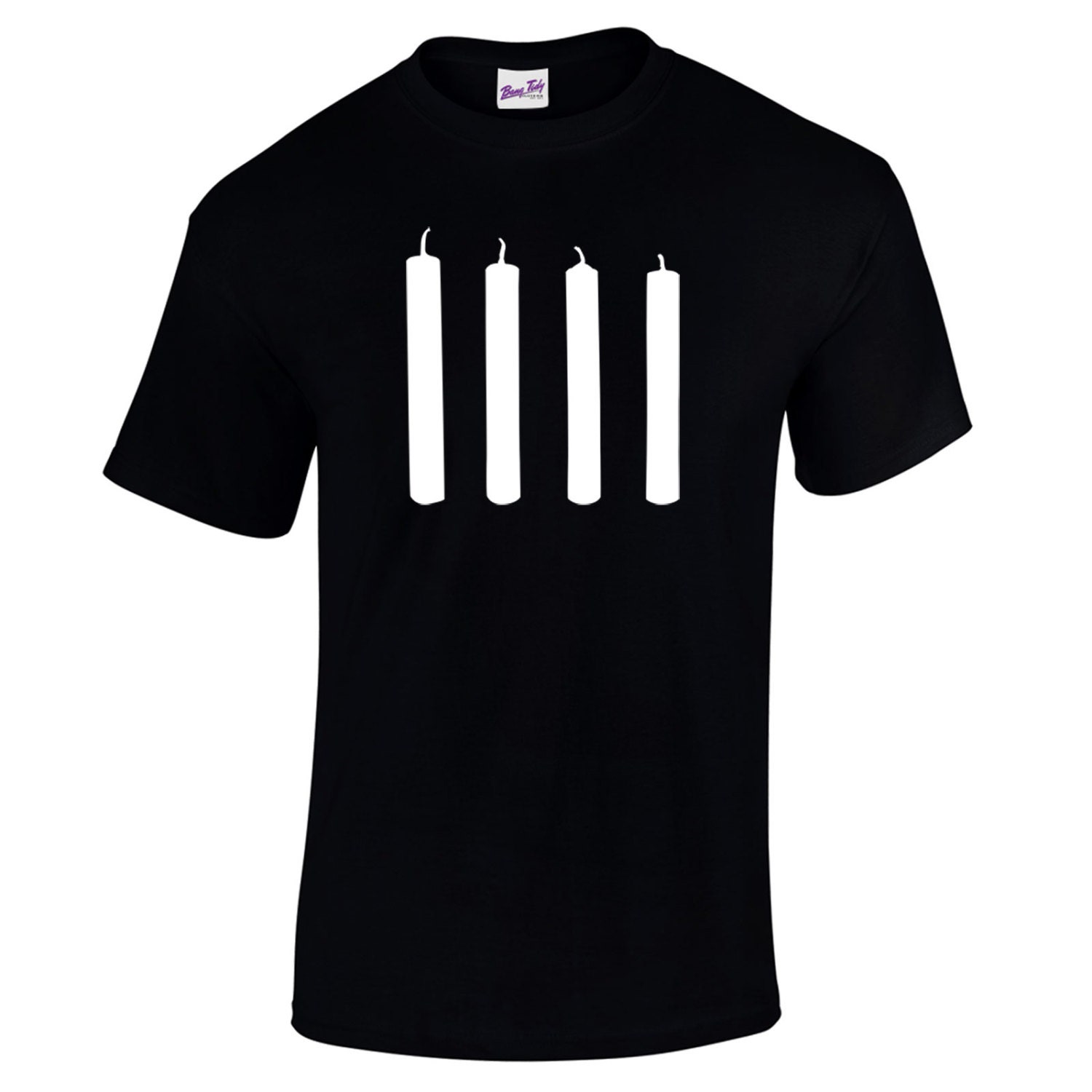 Image of Two Ronnie's Four Candles Comedy Mens Tribute T Shirt Festival Funny Novelty Fork Handles Slogan Hipster Tee