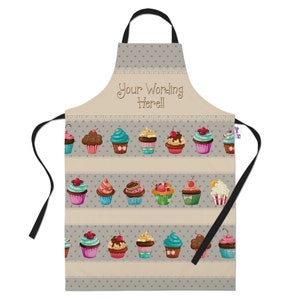 Personalised Cupcake Apron Baking Apron for Women Men Custom Candy Baking Apron Variety Cupcakes image 3