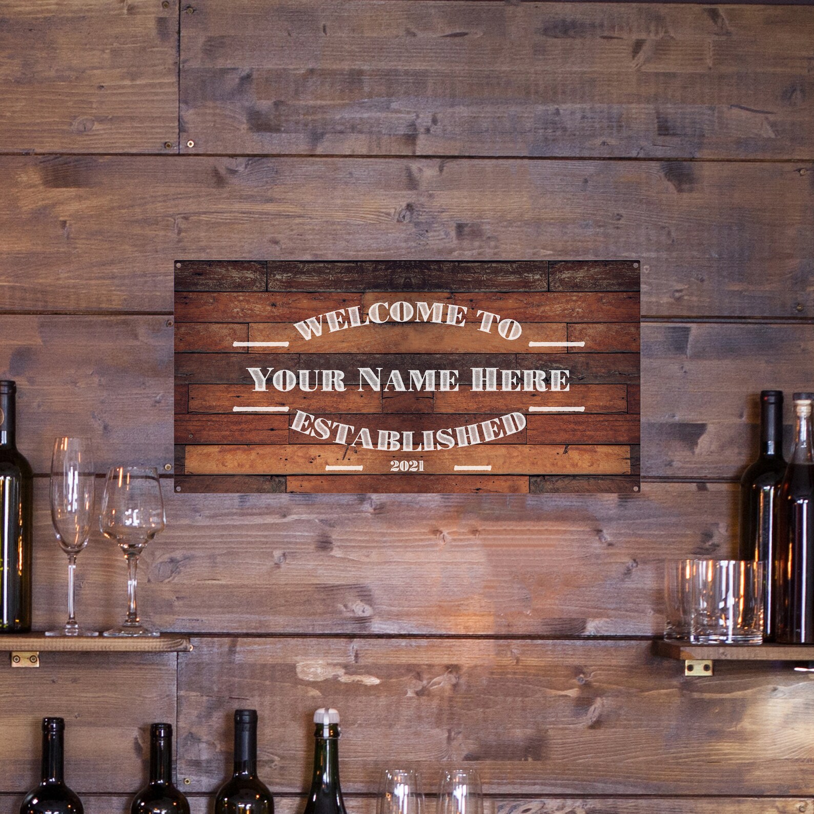 Personalised Bar Sign for Home Bar Gifts Metal Signs Tin Etsy