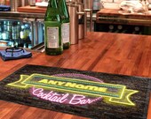 Personalised Bar Towels for Home Pub Neon Beer Towel Mats Accessories for Cocktail Bars - 30cm x 50cm - BAR-TOW-S-097 - Add Name Text