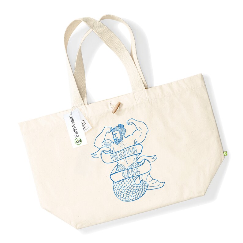 Organic Cotton Tote \u2013 Monogram Weekender Tote Bag \u2013 Fabric Shopping Travel Bag Large Canvas Tote Bag \u2013 Shoulder Beach Bag