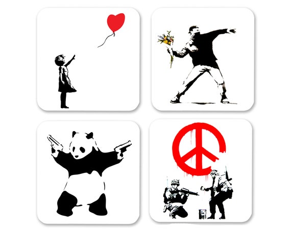 Banksy Graffiti Street Art conjunto de montaña rusa