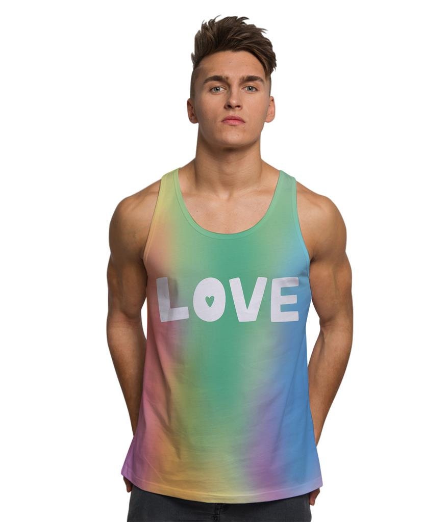 Mens Love Slogan Gay Pride Tank Top For Festival Gym Summer | Etsy