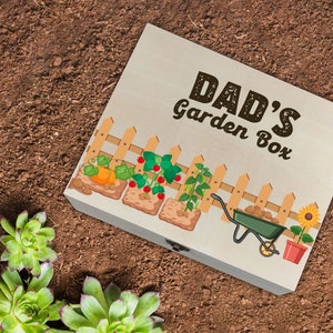 Scatola di semi per giardinaggio per papà, regalo per la festa del papà, contenitore per attrezzi, regalo per papà, nonno, patrigno, regali per il giardinaggio