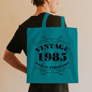 40.Geburtstag Geschenk für Frauen - 1985 Vintage Original Teile Baumwolltasche