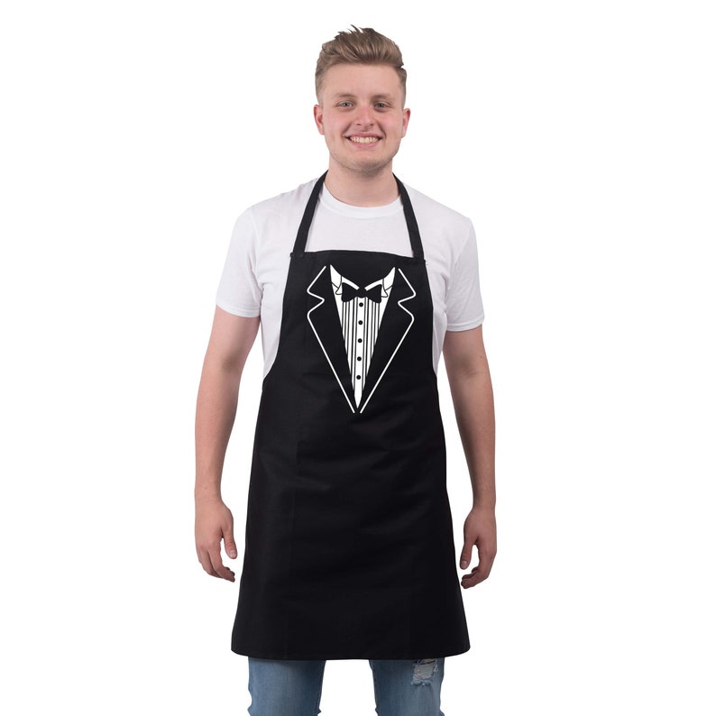 Novelty Fathers Day Grilling Gift BBQ Tuxedo Waistcoat Barbecue Grill Gift For Men Funny BBQ Apron Grilling Gift