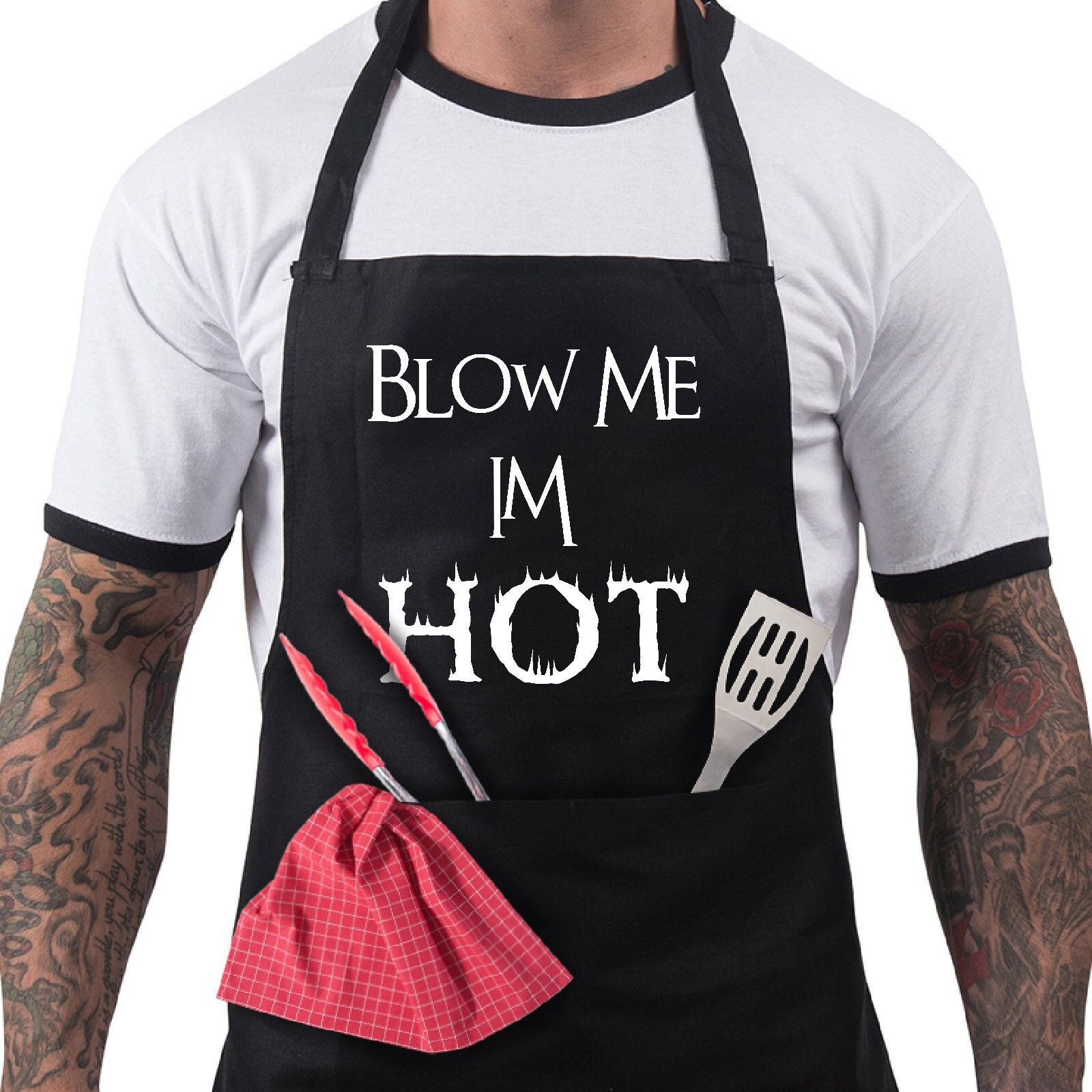 Funny Aprons for Women with Pockets, Kitchen Cooking Grilling Bbq Cute Chef  Apro