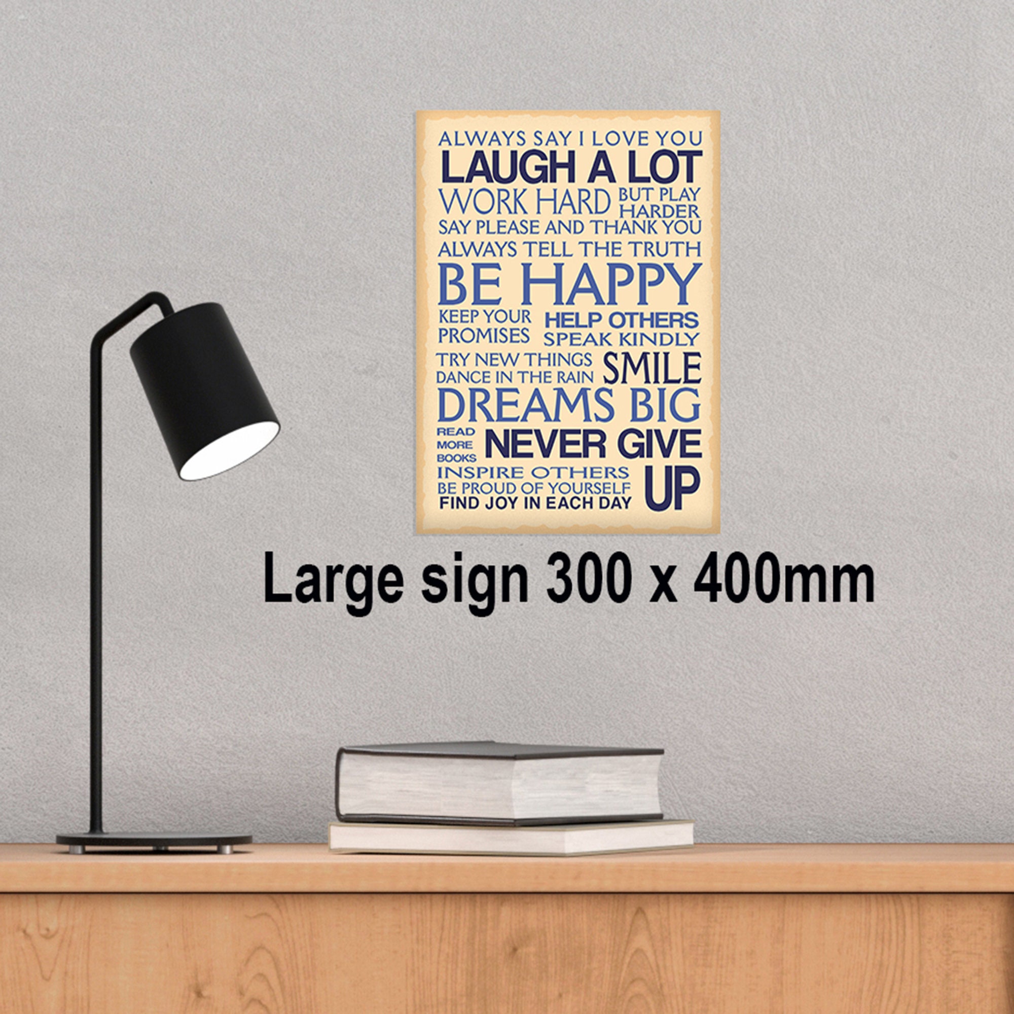 Metal Wall Art Quote Plaque Signs Home Bedroom Lounge Dining Etsy UK