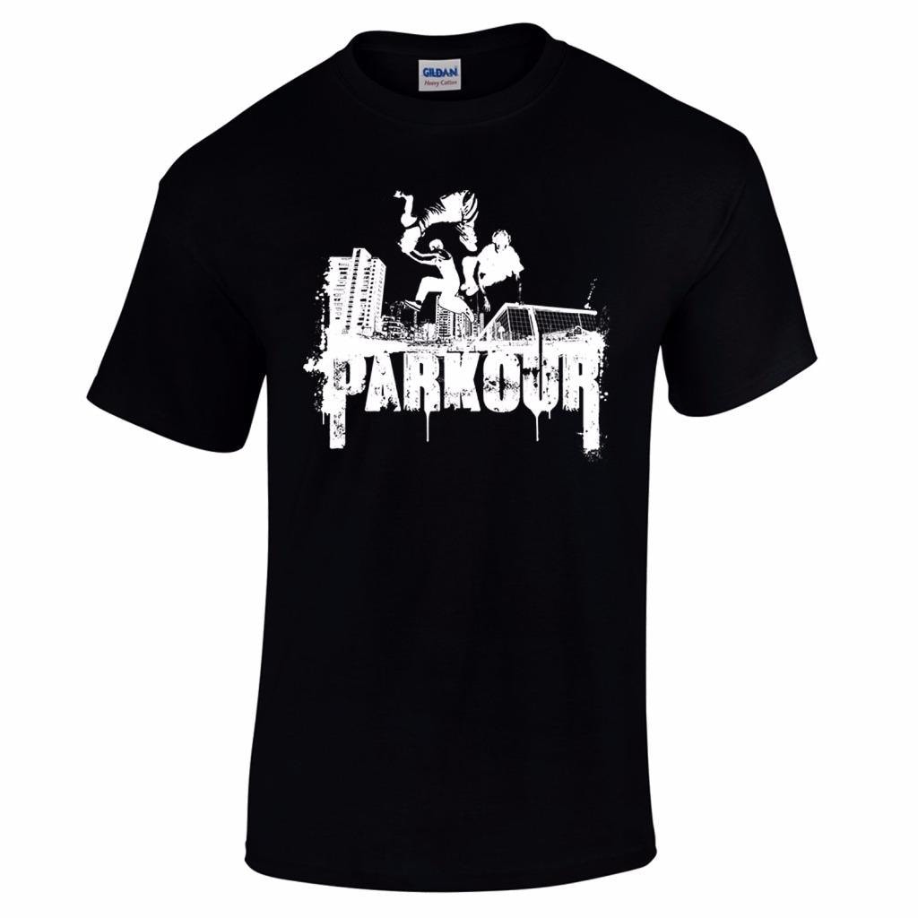 Image of Men's Parkour T Shirt Free Running Jumping Climbing Vaulting Graphic Tee