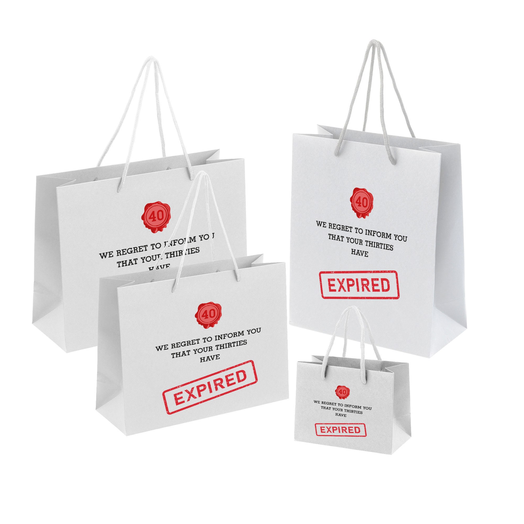 Luxury 40Th Birthday Gift Bags Thirties Expired Funny Joke - Etsy Australia