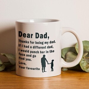 Father’s Day Coffee Mug, Funny Novelty Dad Joke Ideas For Men, Gag Gifts From Your Favourite Child Son Daughter, Thanks for being my dad