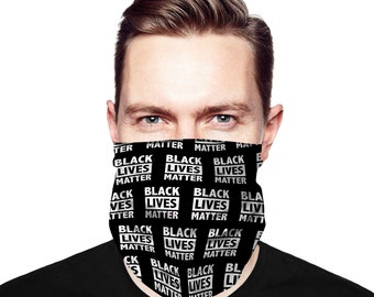 Black Lives Matter Face Mask Washable Bandana Women Men - Multi-Use Face covering