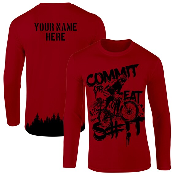 Personalized Long Sleeve Mountain Biking Jersey Mountain Etsy