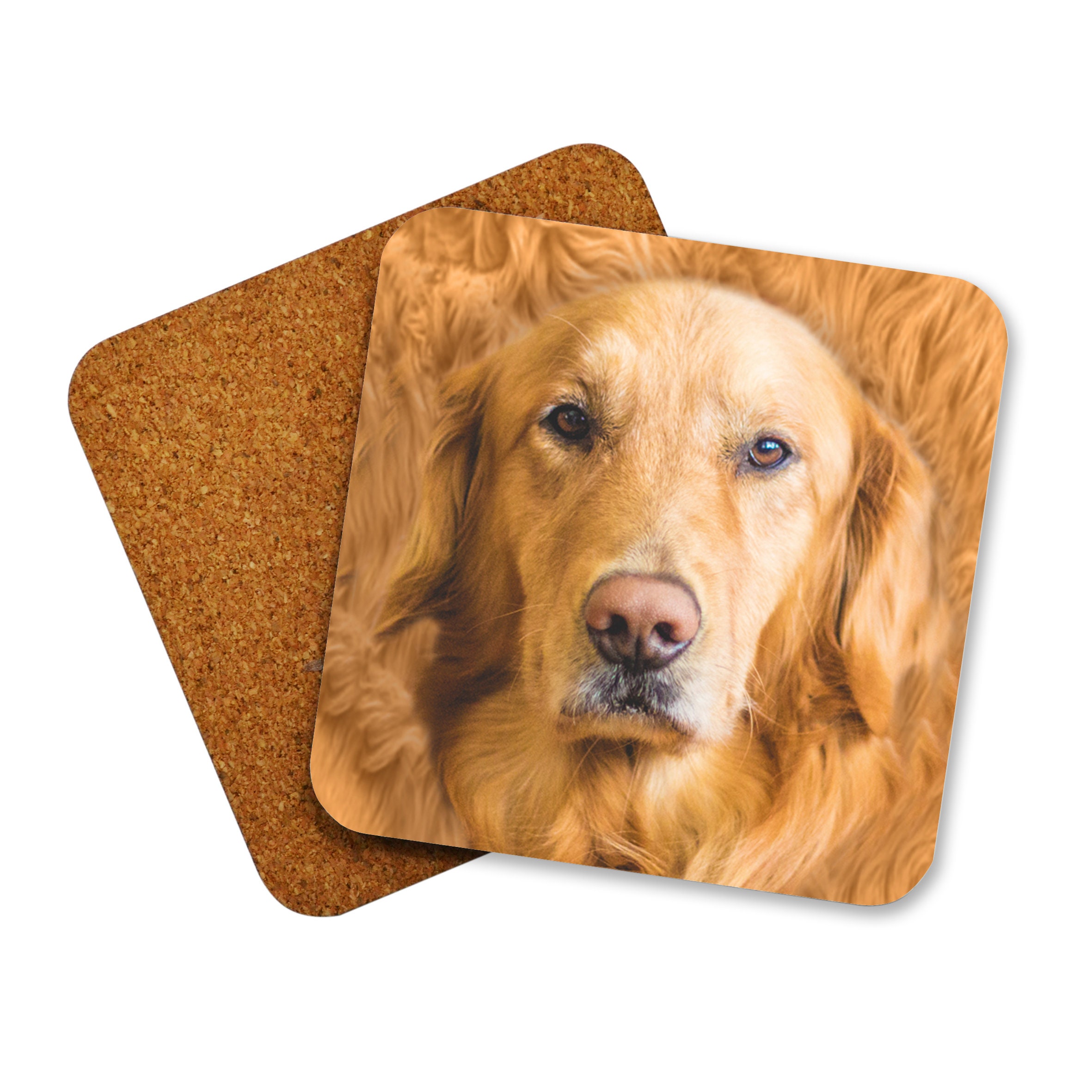 Cute Dog Face Coaster Pack of 4 or 6 Novelty Coasters Etsy