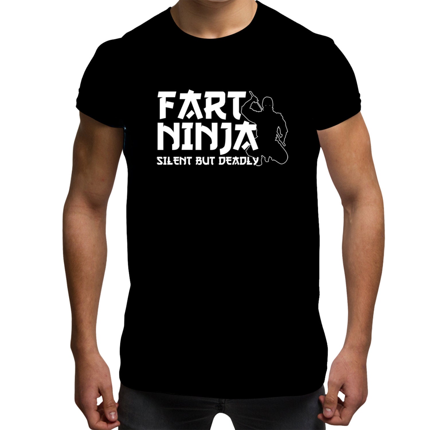 Image of Fart Ninja Funny Joke Fathers Day Birthday Dad Grandad Mens T Shirt Gift