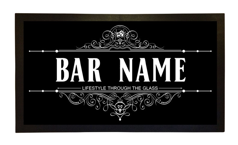 Personalised Bar Runner Bar Mat Gift Idea Customised Rubber Bar Mat Spill Mat Home Bar Décor Bar Accessories Gift For Men image 3