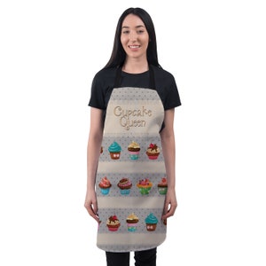 Personalised Cupcake Apron Baking Apron for Women Men Custom Candy Baking Apron Variety Cupcakes image 2