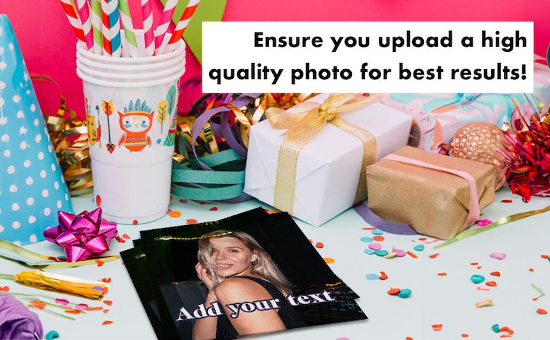 Personalised Photo Napkins, Pack of 25, 50, 100 Birthday Celebration Party Tableware, Custom Disposable Paper Serviettes For Parties Any Age image 6