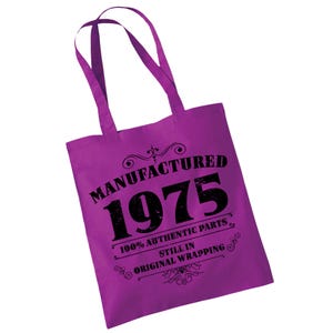 Regali per il 50° compleanno per le donne - Borsa shopper - Ricordo dell'anno di nascita 1975 - Idee regalo per cassette della posta - Regalo di Natale per la mamma