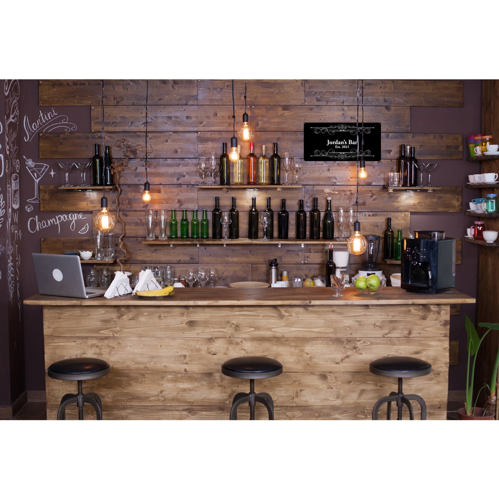 Personalised Bar Sign for Home Bar Gifts Metal Signs Tin Etsy