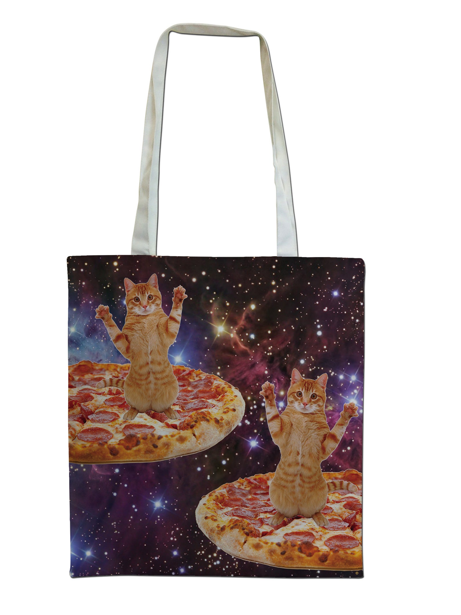 Funny Pizza Cat Tote Bag Pizza Cat Fabric Shoulder Bag Etsy