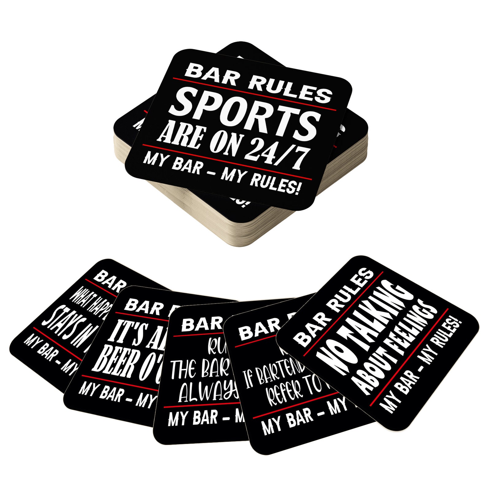 Beer Mats in Packs of 24 48 96 Bulk Buy Absorbent Square Etsy UK