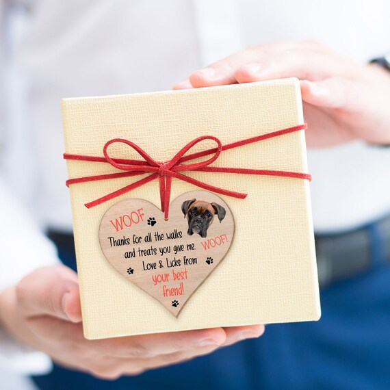 Boxer Dog Gifts for Dog Lovers Owners Wooden Hanging Heart Plaque Sign Gift Tag Present for Dog Mum or Dad WOOF 3 Sizes Etsy Canada