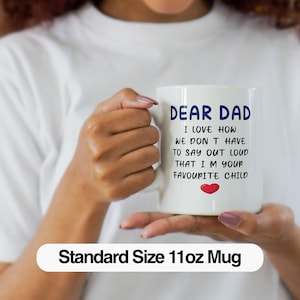 Vatertags-Kaffeetasse vom Lieblingskind, Neuheit Dad-Witz 11 Unzen Keramiktasse für Männer, Haus- und Bürodekor